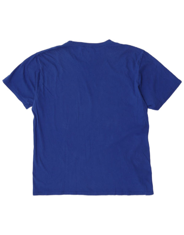 Adidas Herren Grafik T-Shirt Top XL Blau Baumwolle