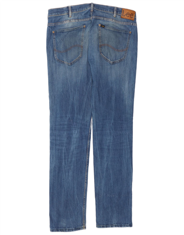 Lee Mens Powell Slim Jeans W36 L36 Blue Cotton