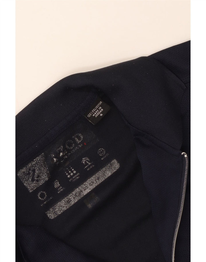 Izod Mens Polo Shirt Small Navy Blue Polyester