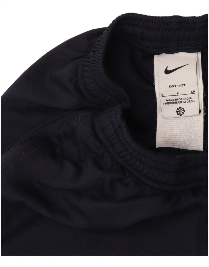 NIKE Pantaloni da tuta con grafica Dri Fit da uomo piccoli in poliestere blu navy