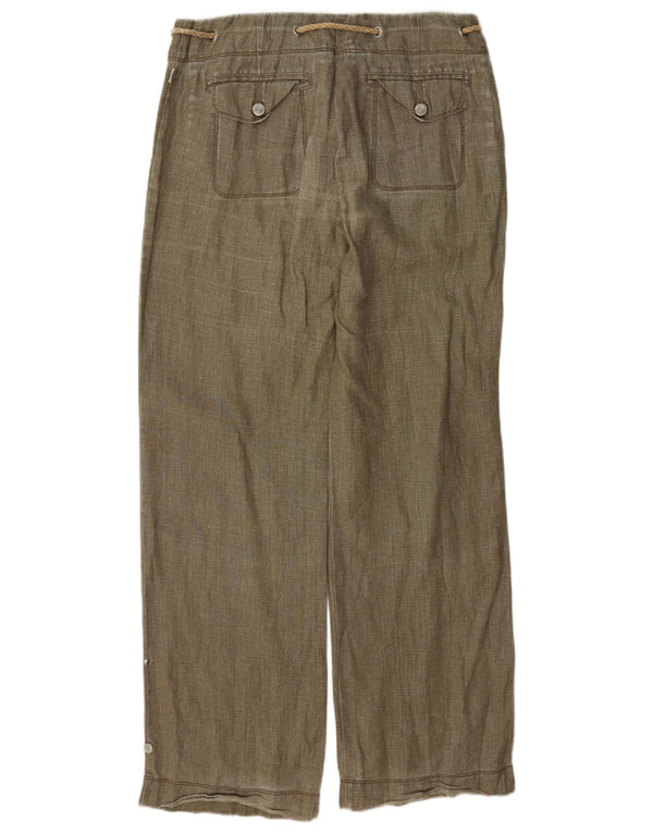 Cerruti 1881 női bő nadrág IT 42 közepes W30 L32 zöld lenvászon