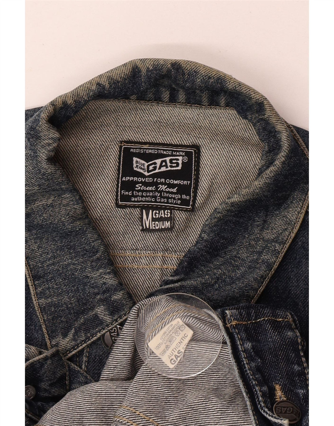 Giacca in denim da donna Gas UK 14 cotone blu navy medio