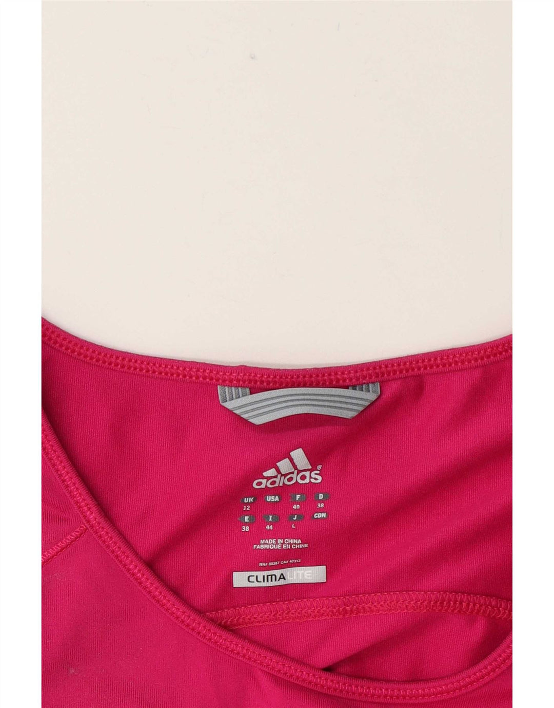 Adidas Womens Climalite T-Shirt Top UK 12 Medium Pink