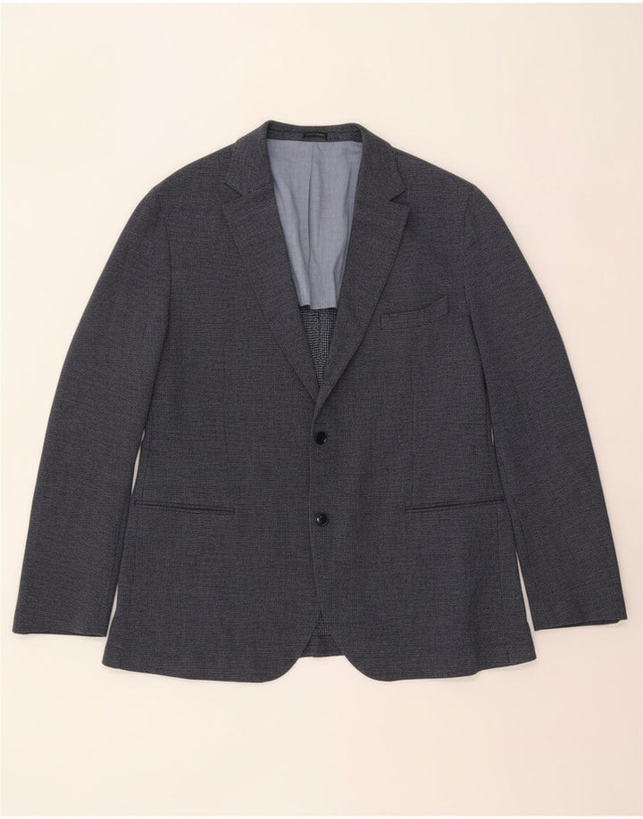 Massimo Dutti Herre 2-knaps blazerjakke EU 58 2XL Marineblå Bomuld