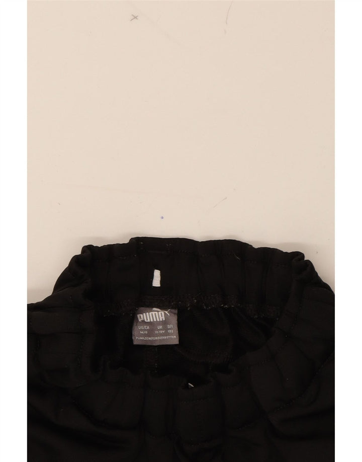 PUMA Boys Tracksuit Trousers 11-12 Years Black Polyester Vintage Puma and Second-Hand Puma from Messina Hembry 
