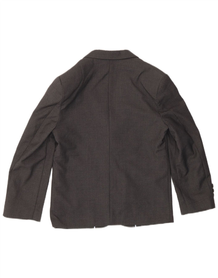 Izod Boys Husky 2 Button Blazer Jacket 9-10 Years Grey Polyester