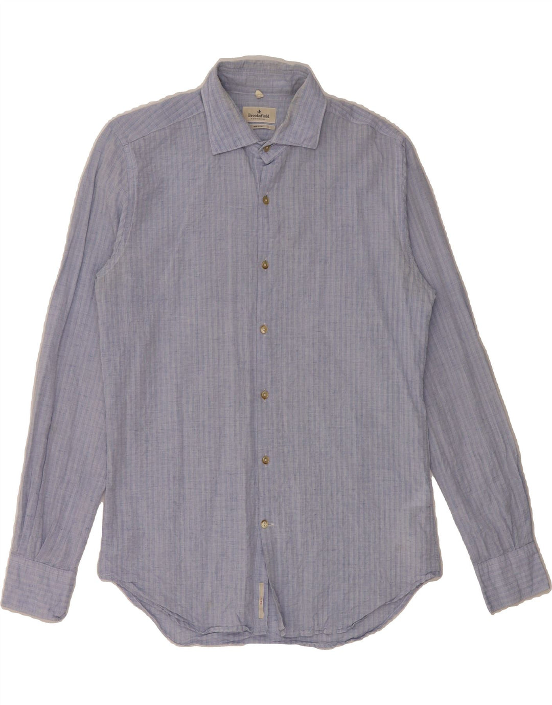 BROOKSFIELD Boys Shirt 15-16 Years Blue Striped Cotton Vintage Brooksfield and Second-Hand Brooksfield from Messina Hembry 