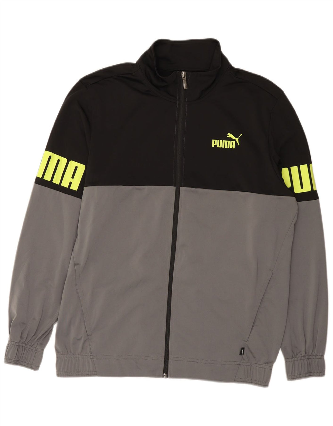 Мужской спортивный костюм PUMA с графическим рисунком, большой черный полиэстер с цветными блоками
