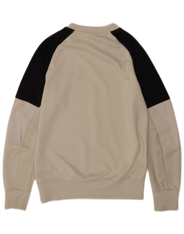 Felpa con grafica Nike da uomo, piccola, in poliestere color block grigio