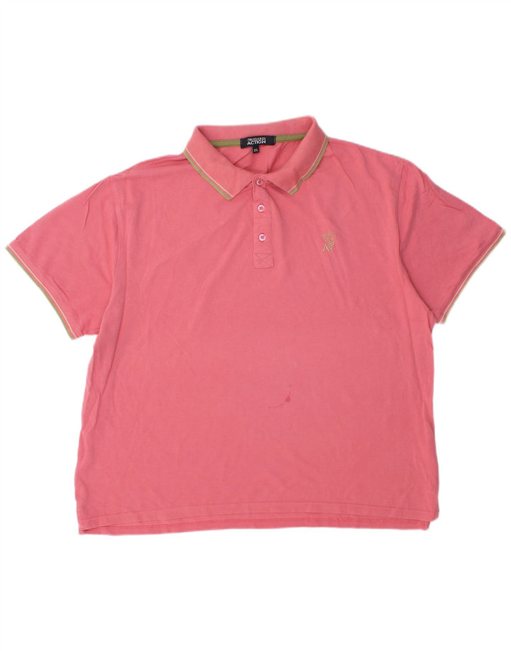 Trussardi Mens Polo Shirt 3XL Pink