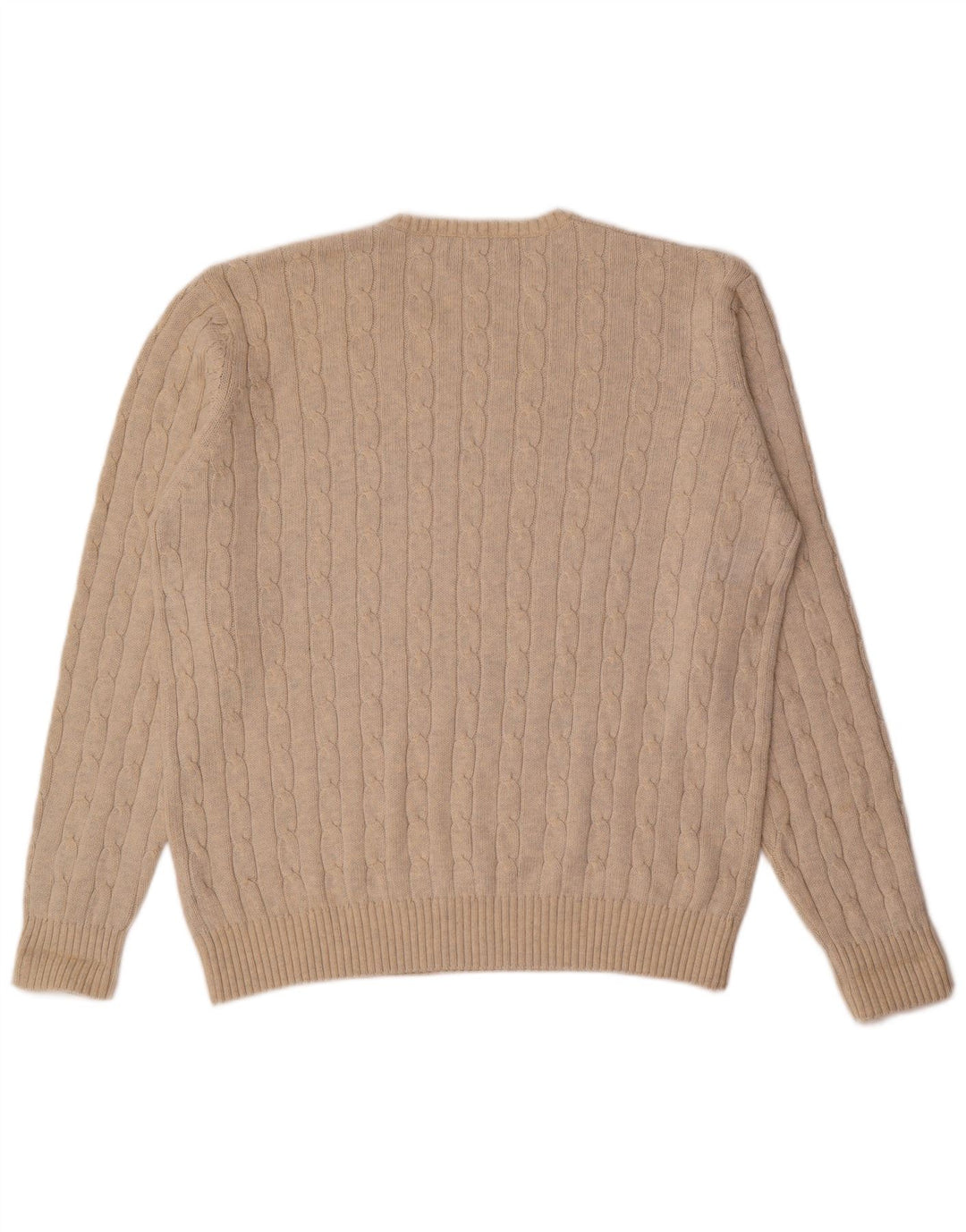 Marks & Spencer Mens Crew Neck Jumper Sweater XL Beige