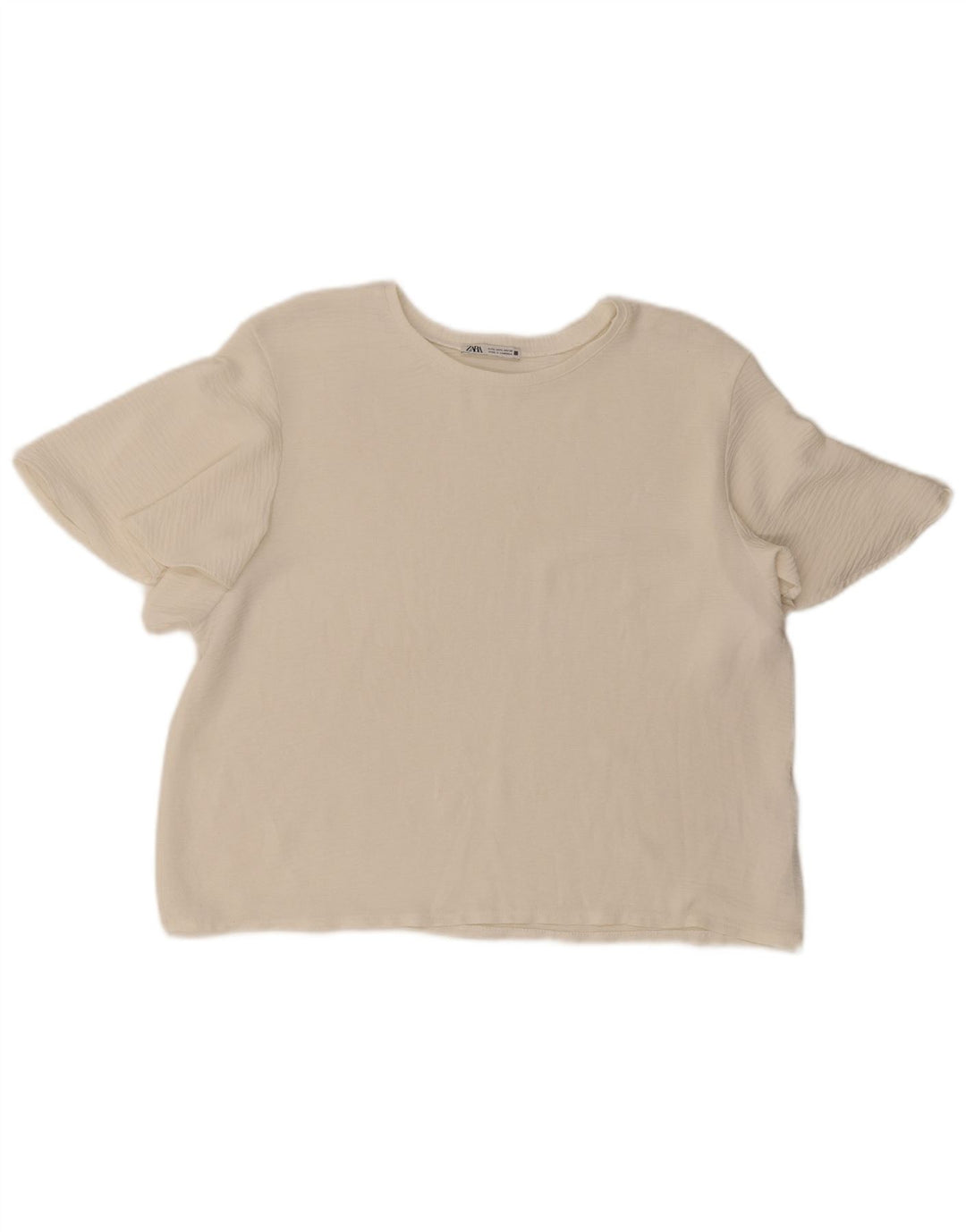 Zara Womens Blouse Top UK 16 Large White Polyester