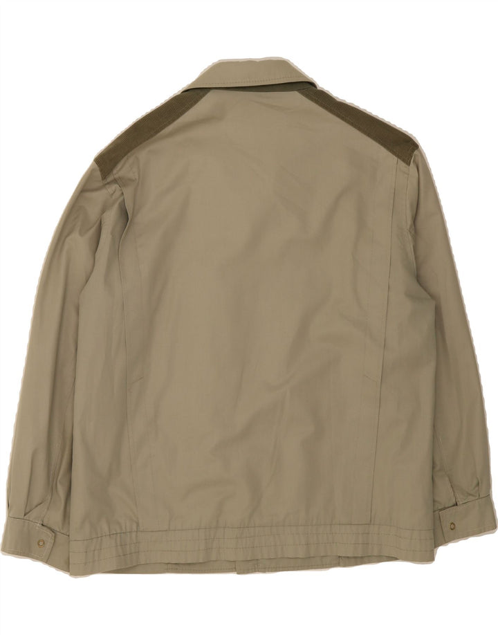 VINTAGE Mens Bomber Jacket IT 54 2XL Green Colourblock Cotton Vintage Vintage and Second-Hand Vintage from Messina Hembry 