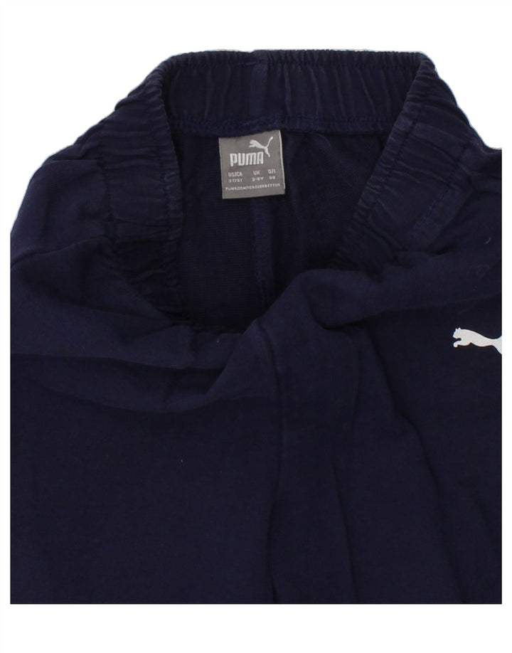 PUMA Boys Tracksuit Trousers Joggers 2-3 Years Navy Blue Vintage Puma and Second-Hand Puma from Messina Hembry 