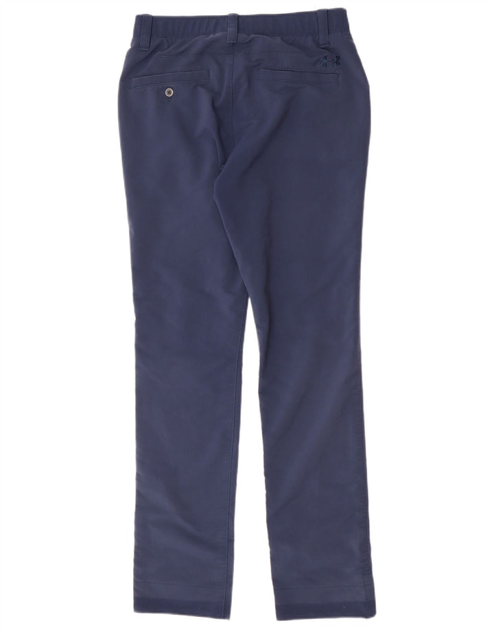 Under Armour Mens Straight Chino Trousers W30 L32 Navy Blue Polyester