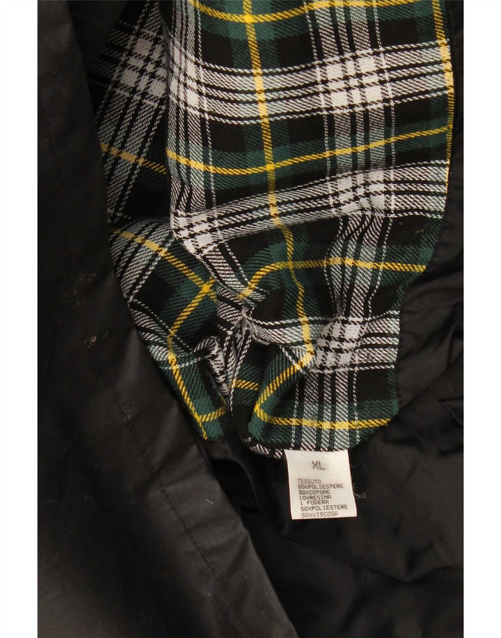 Wikes & Akerman Mens Waxed Cotton Jacket UK 42 XL Black Polyester