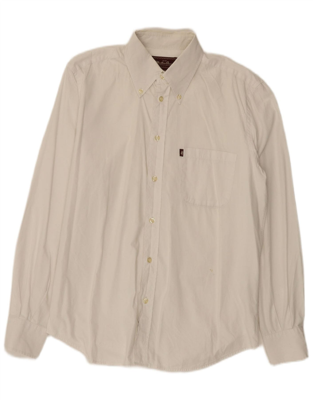 Marlboro Classics Mens Shirt Large White Cotton