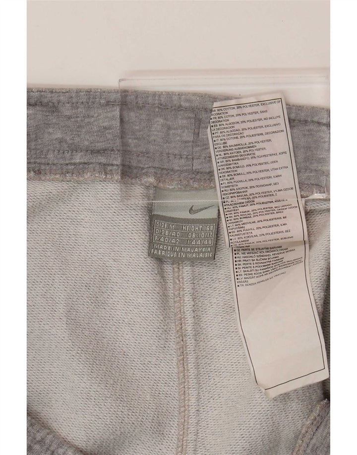 Nike Womens Tracksuit Trousers UK 10/12 Medium  Grey Cotton