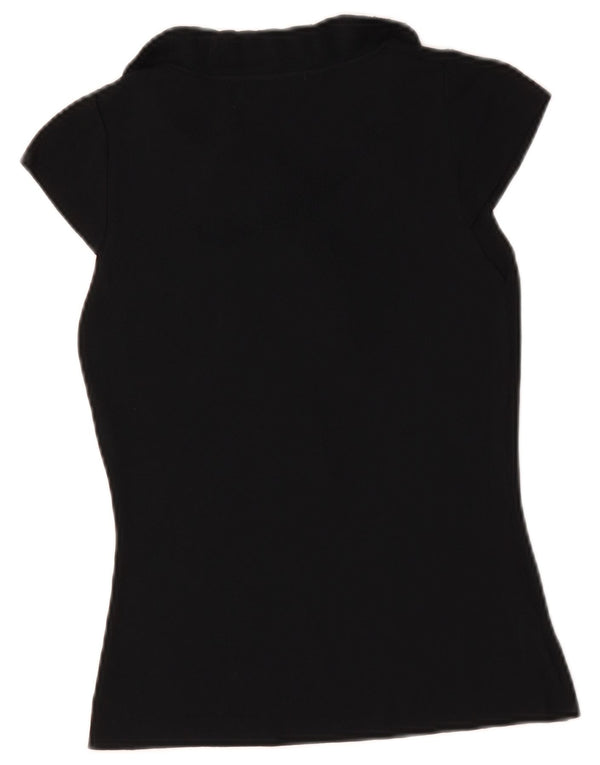 Blusa feminina Von Dutch Top UK 12 microfibras pretas médias