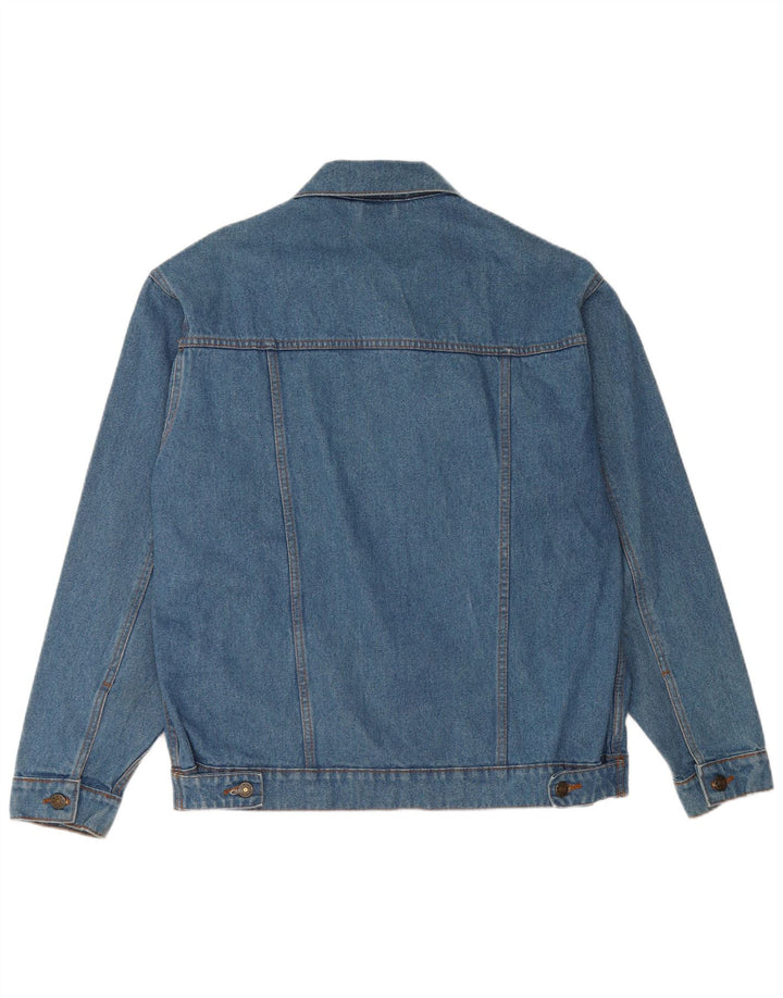 VINTAGE Mens Denim Jacket UK 38 Medium Blue Cotton