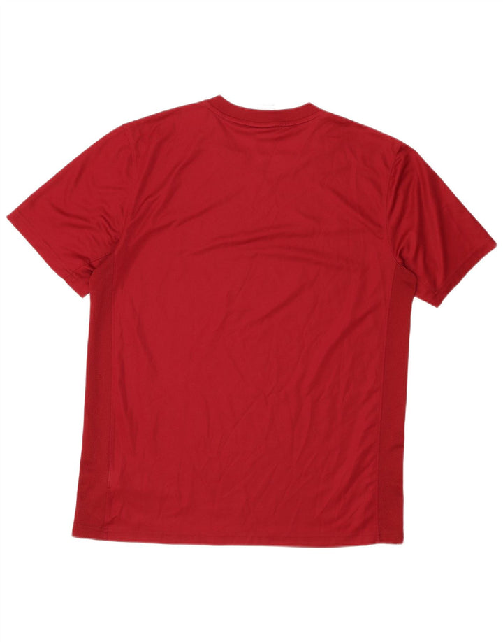 Nike Mens Dri Fit T-Shirt Top Large Maroon Polyester