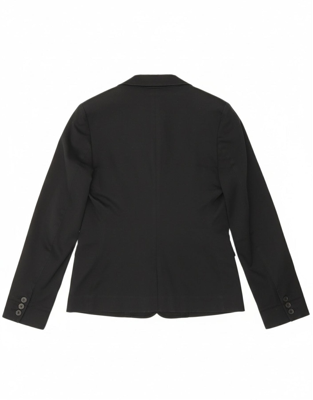 TOMMY HILFIGER Womens 2 Button Blazer Jacket UK 12 Medium Black Cotton