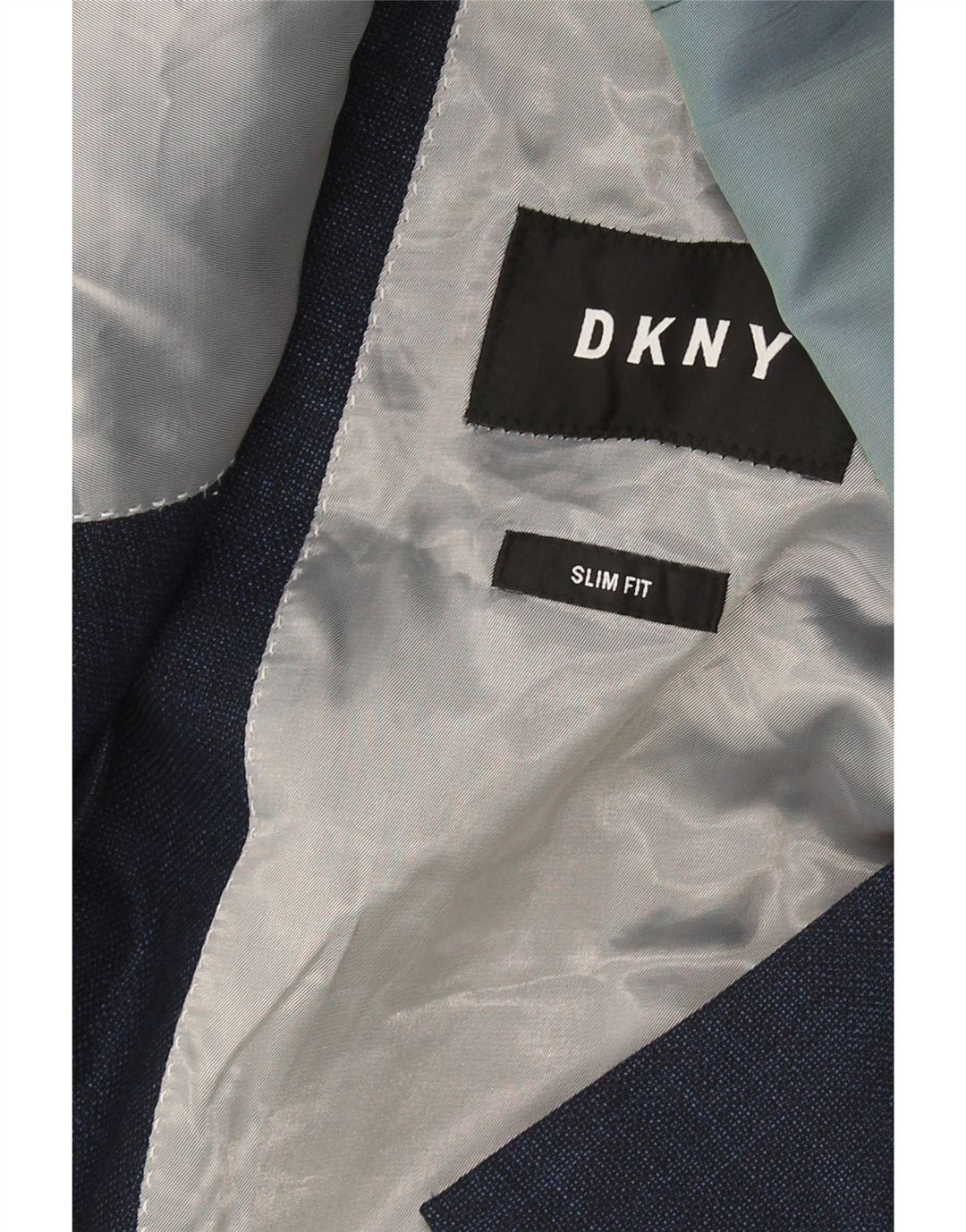 Dkny Herre 2-knaps Slim Fit Blazer-jakke EU 54 2XL Marineblå Uld