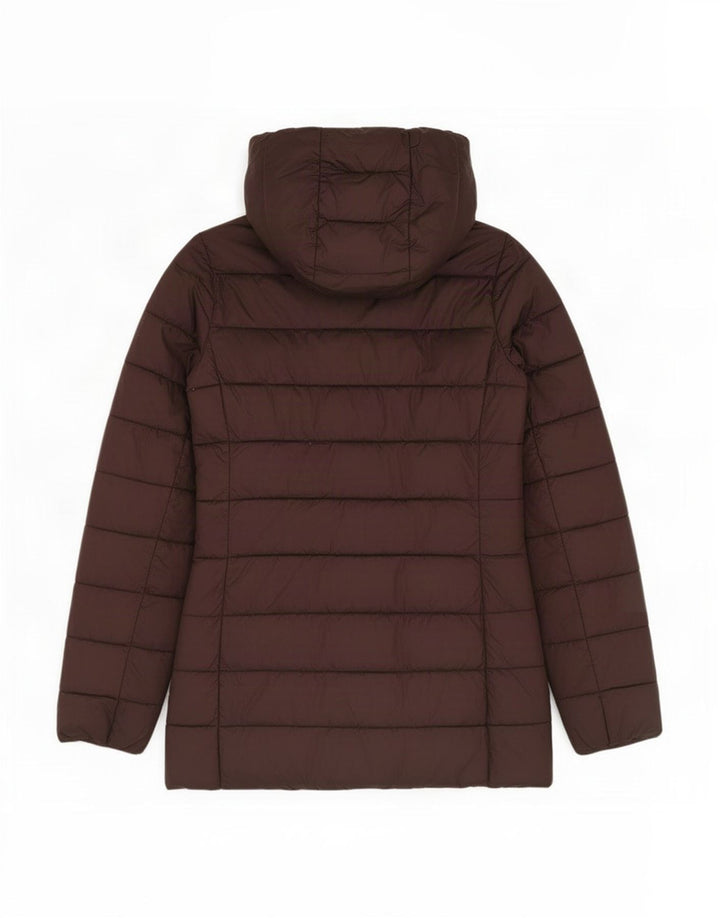 Giacca imbottita con cappuccio da donna Refrigue UK 10 piccola marrone