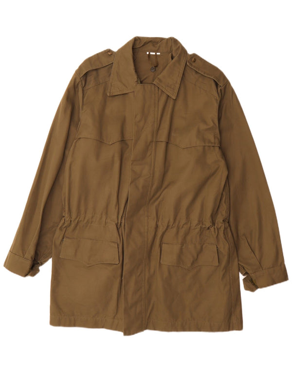 Jaqueta militar masculina vintage UK 40 grande cáqui