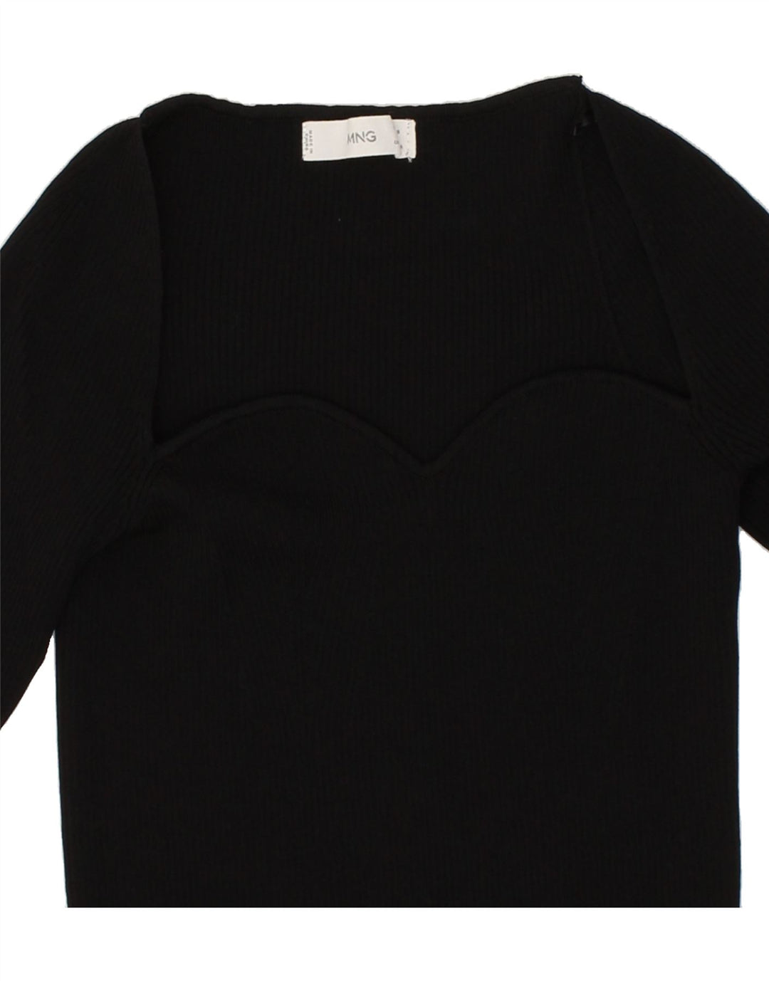 MNG Womens Boat Neck Jumper Sweater UK 8 Small Black Vintage MNG and Second-Hand MNG from Messina Hembry 