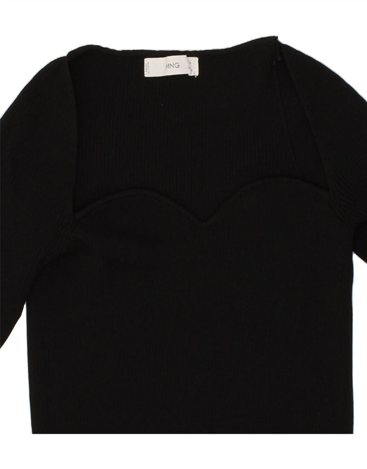 MNG Womens Boat Neck Jumper Sweater UK 8 Small Black Vintage MNG and Second-Hand MNG from Messina Hembry 