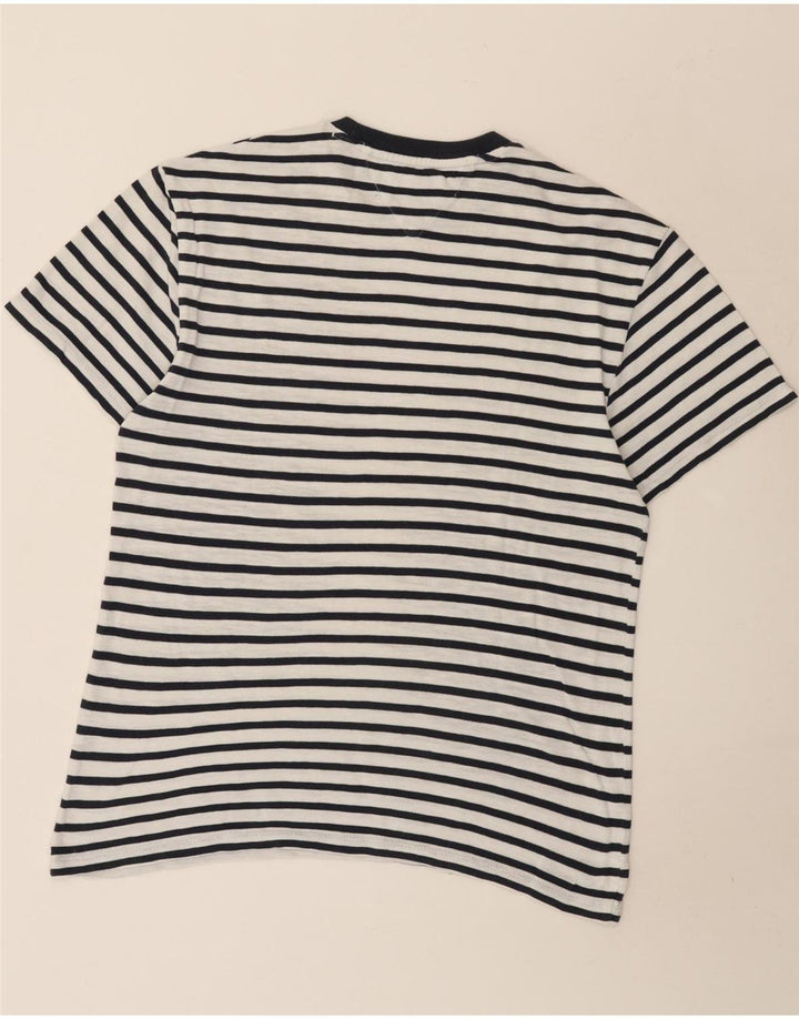 T-shirt da uomo Tommy Hilfiger Top a righe bianche medie