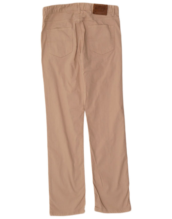 Pierre Cardin Mens Slim Chino Trousers Small W36 L33 Beige Cotton