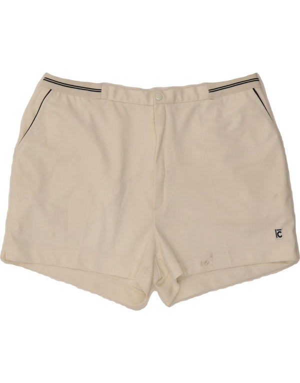 CAMPAGNOLO Mens Casual Shorts W34 Large  White Polyester