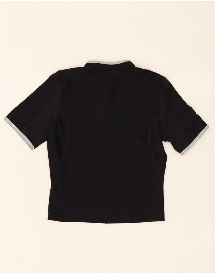 NIKE Womens Short Sleeve Tracksuit Top Jacket UK 10/12 Medium Black Vintage Nike and Second-Hand Nike from Messina Hembry 