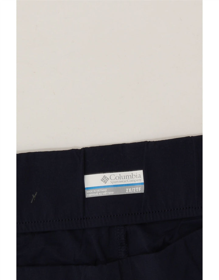 COLUMBIA Womens Bermuda Shorts 2XL W40  Navy Blue Nylon Vintage Columbia and Second-Hand Columbia from Messina Hembry 