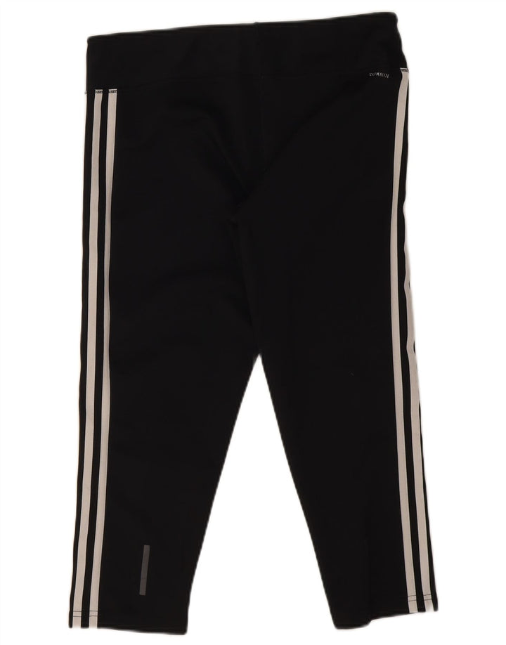 Adidas Womens Climalite Capri Leggings UK 16/18  Large Black Polyester