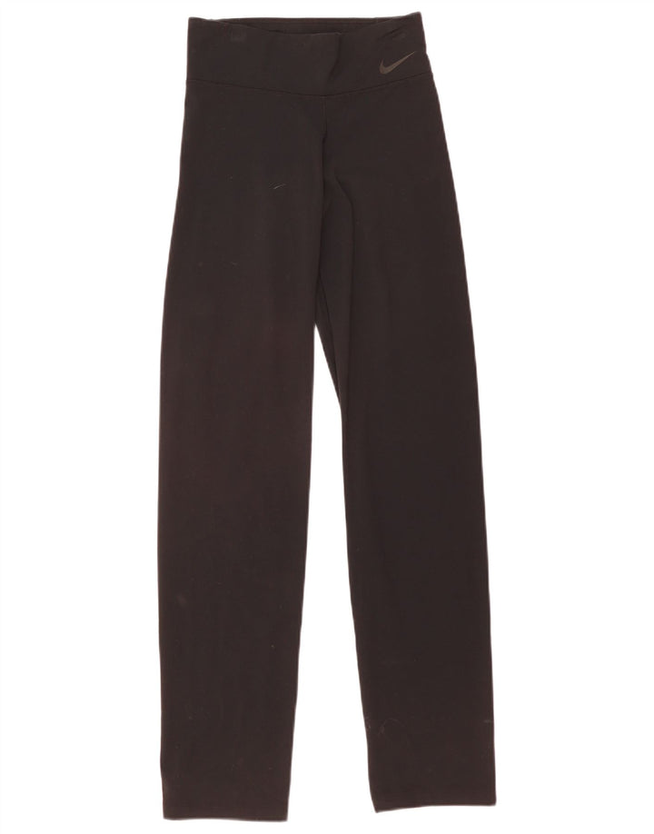Nike Womens Dri Fit Leggings UK 8 Small  Black Nylon