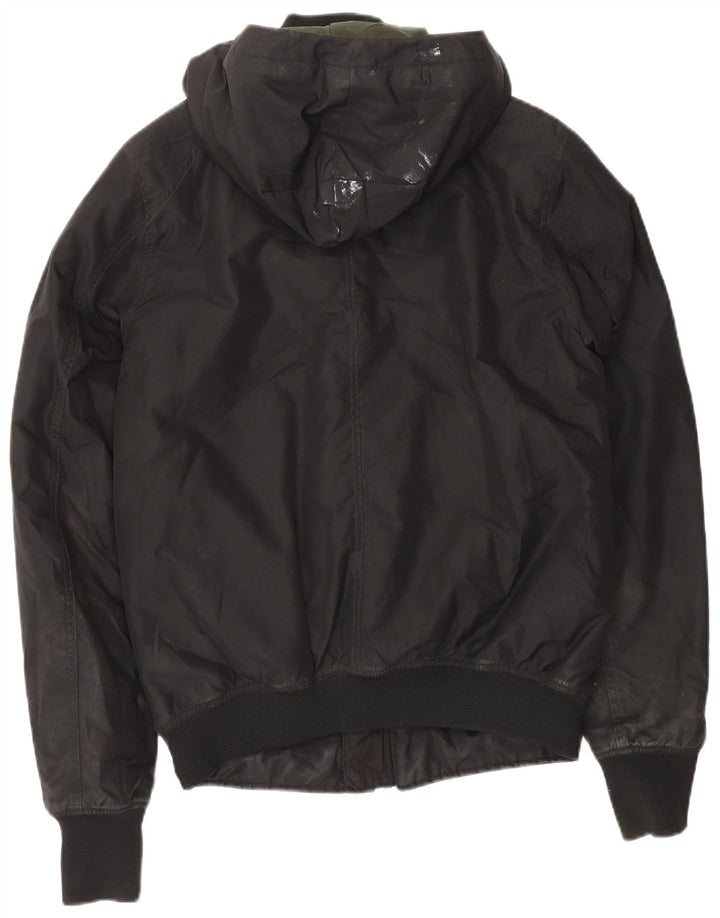 G-Star Herre Hooded Windbreaker Jacket UK 38 Medium Black Polyester
