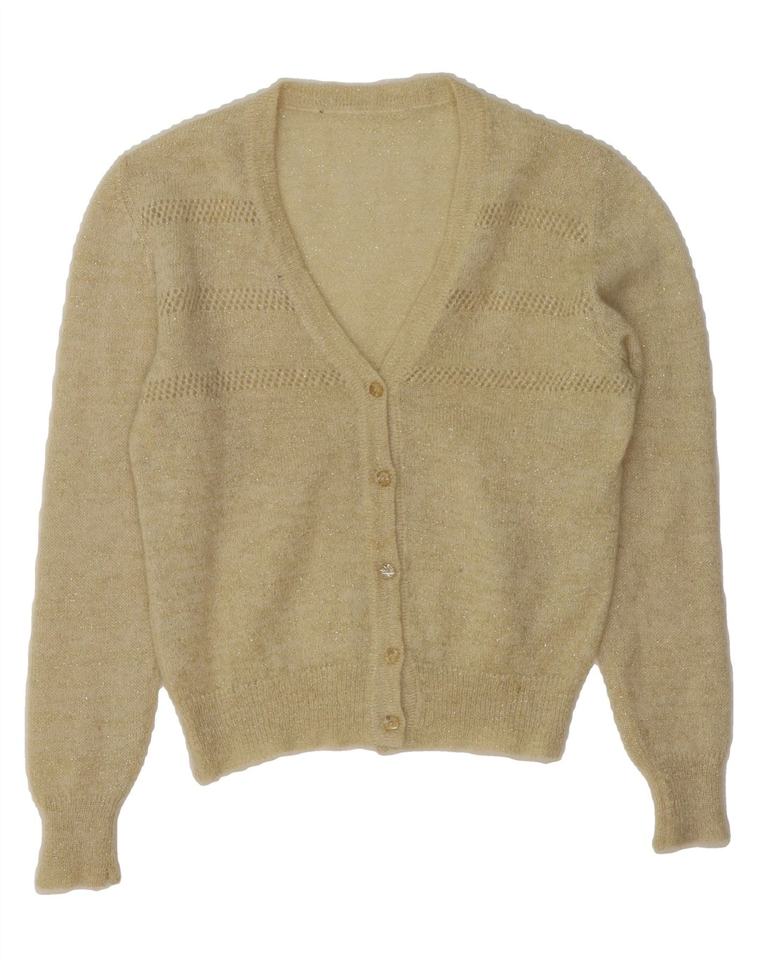 VINTAGE Womens Cardigan Sweater UK 14 Medium Green Vintage Vintage and Second-Hand Vintage from Messina Hembry 