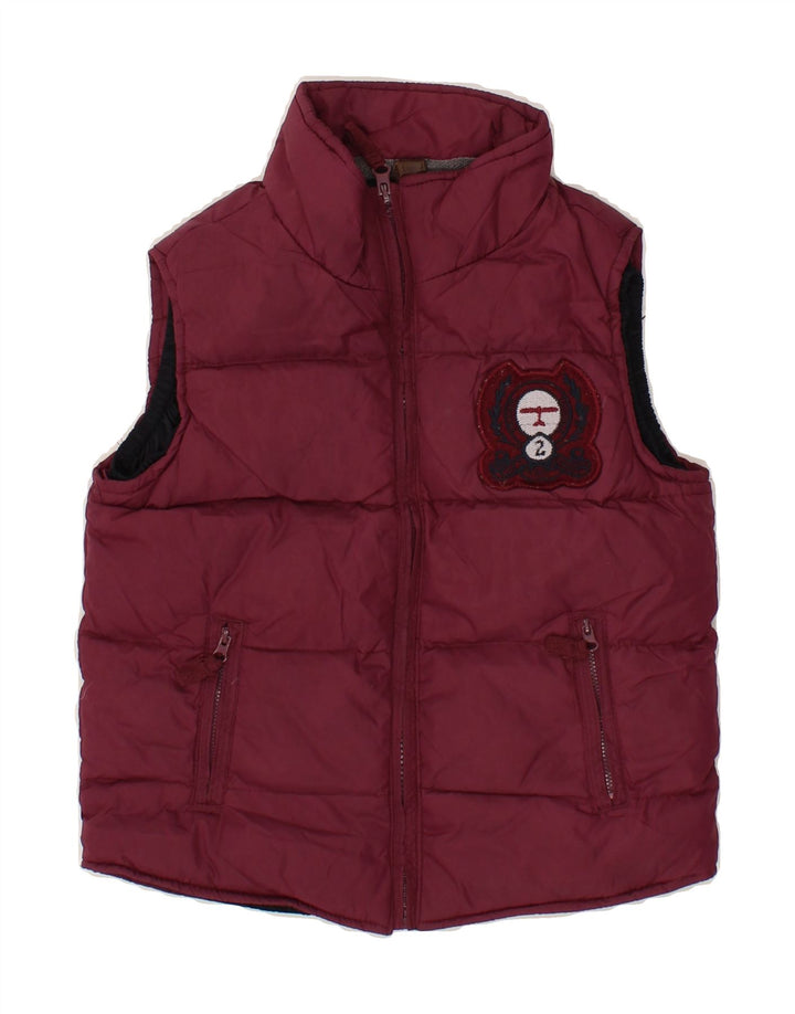 MASSIMO DUTTI Boys Graphic Padded Gilet 5-6 Years Burgundy Vintage Massimo Dutti and Second-Hand Massimo Dutti from Messina Hembry 