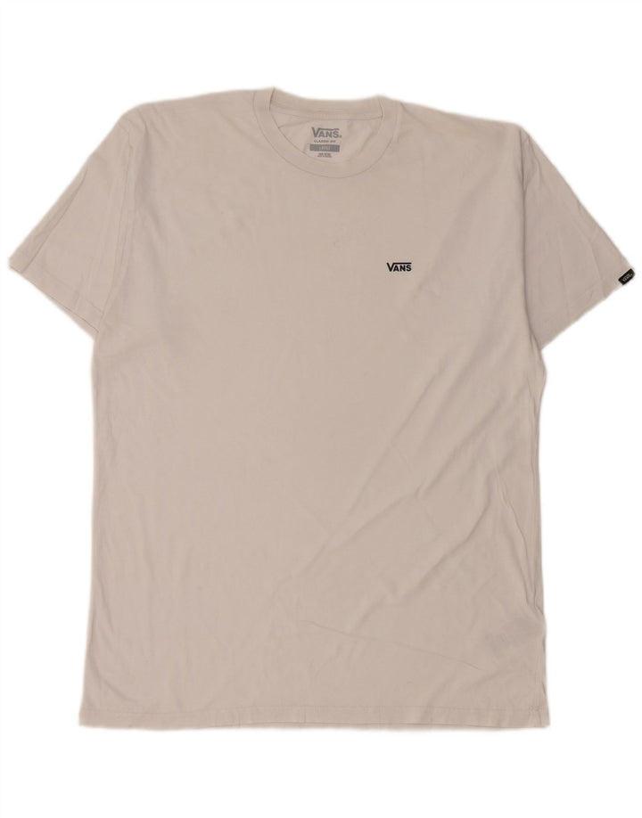 T-shirt da uomo dalla vestibilità classica VANS, taglia grande, in cotone bianco