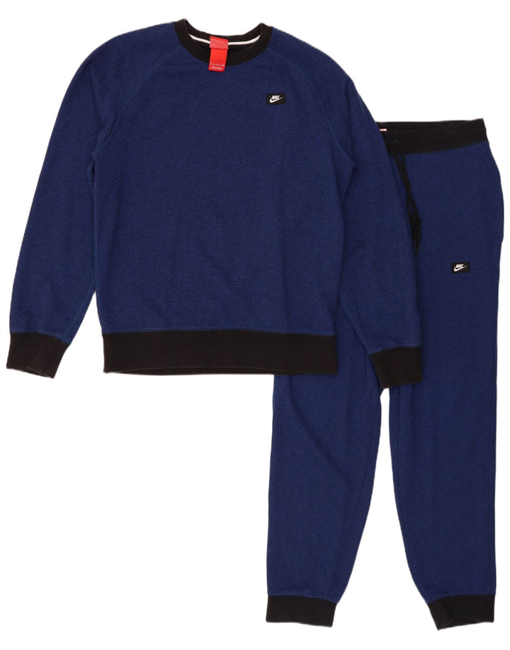 NIKE Herren-Trainingsanzug, klein, marineblau, Colourblock-Baumwolle