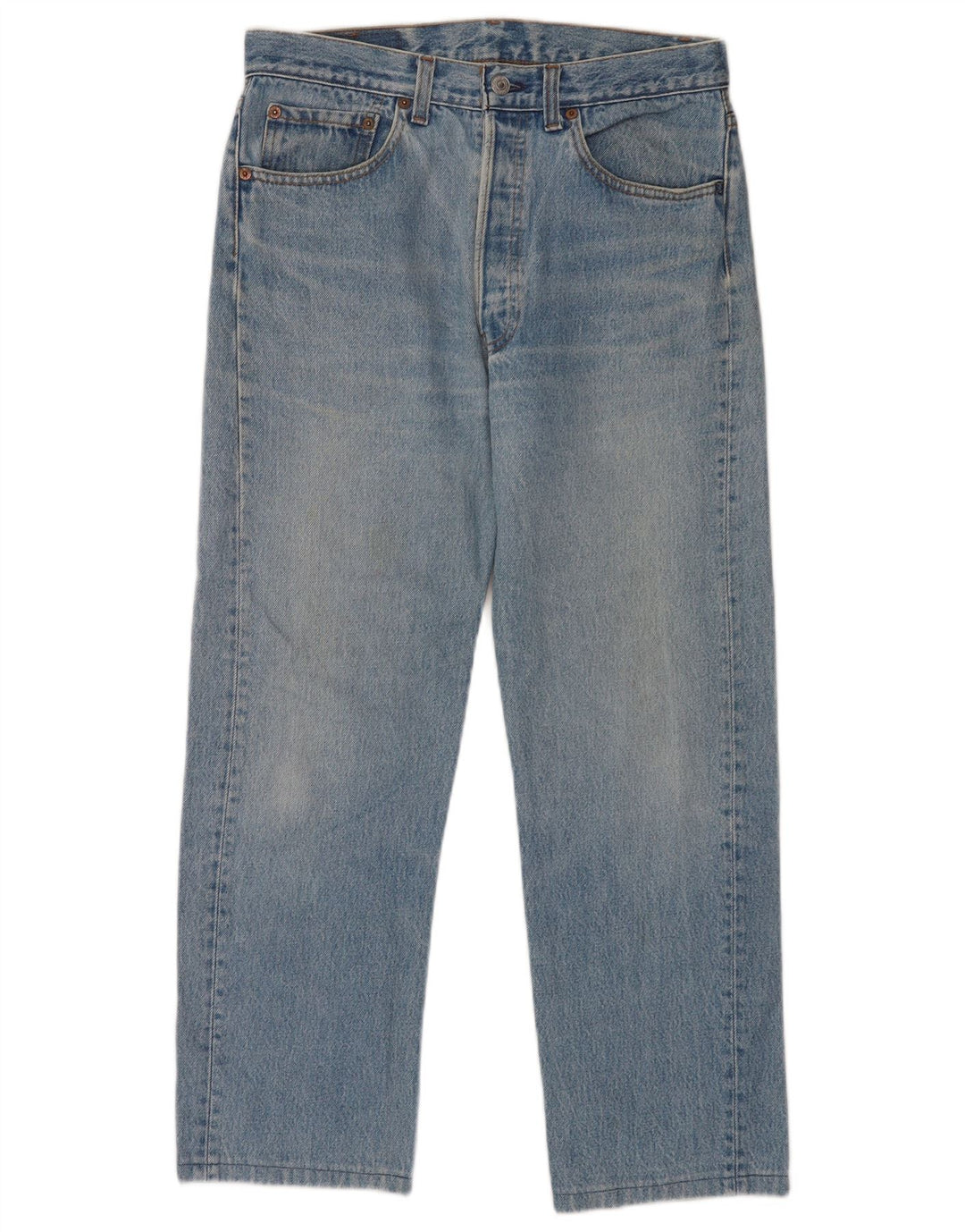Levi's Mens 501 Straight Jeans W32 L27 Blue Cotton
