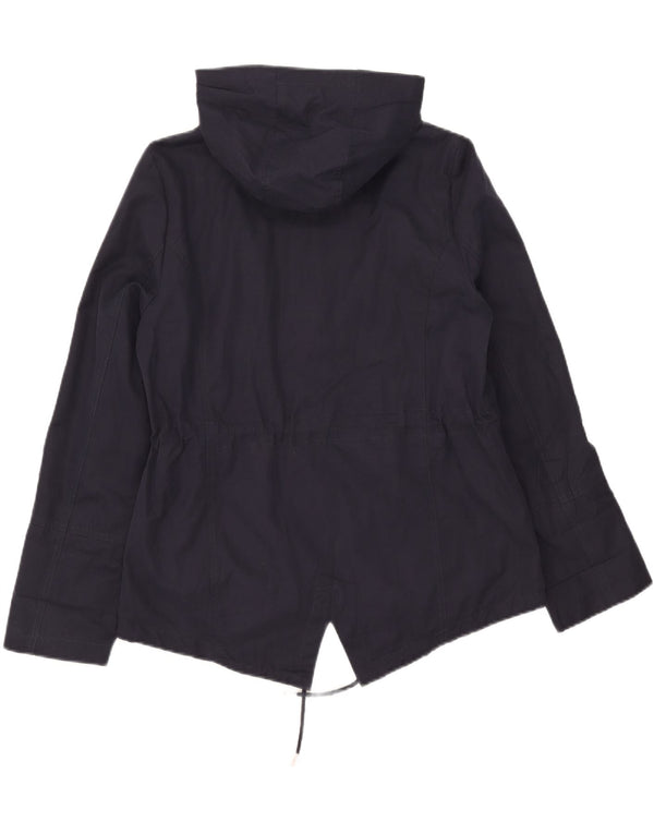 Laura Ashley Dame Weekend Hætte Regnjakke UK 14 Large Navy Blue