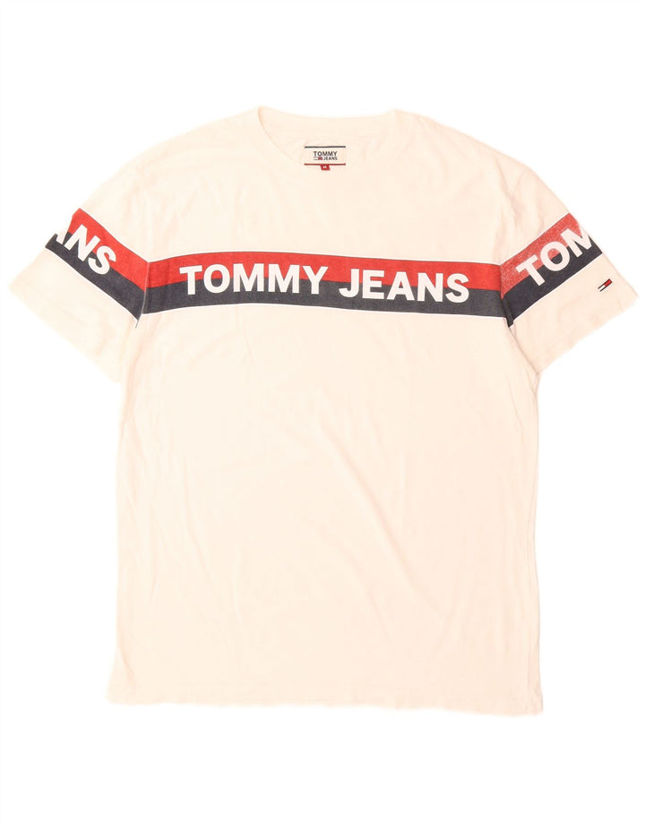 Tommy Hilfiger Mens Graphic T-Shirt Top Medium White