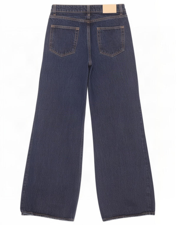 Jeans a gamba larga da donna Zara EU 32 2XS W22 L31 Cotone blu navy
