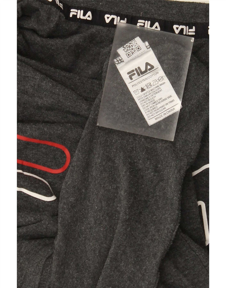 Fila Homme Graphic T-Shirt Top Large Gris Polyester