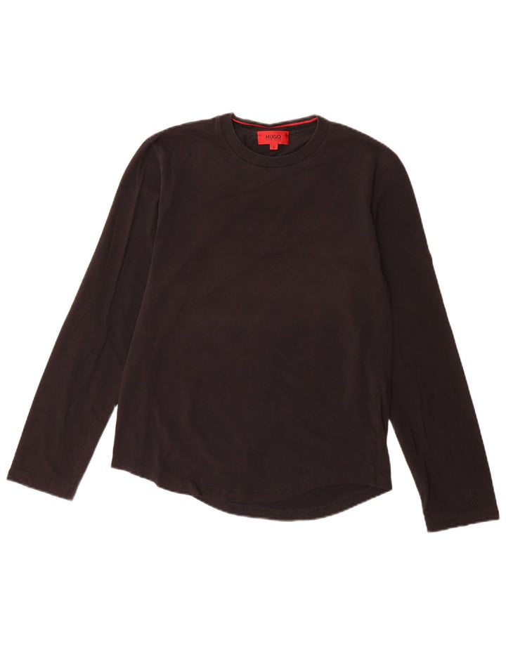 Hugo Boss Hombre Top Manga Larga Pequeño Algodón Negro