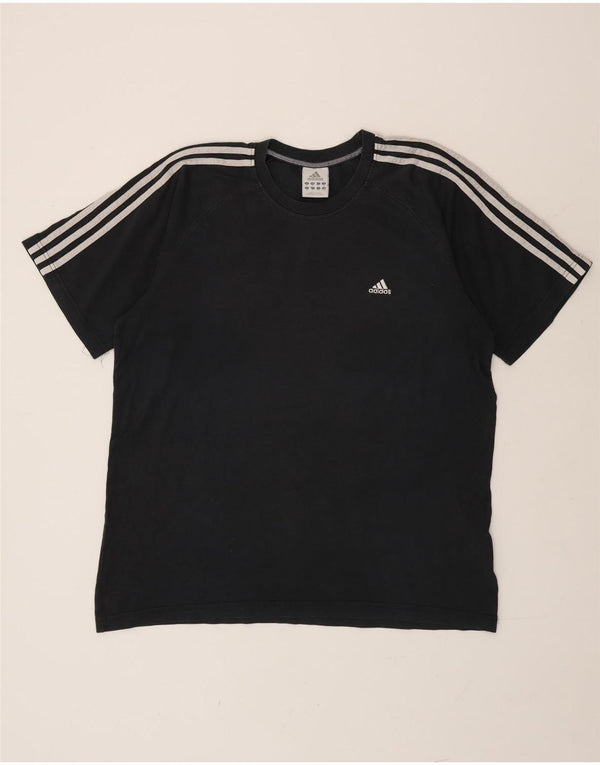 T-shirt da uomo Adidas Top XL blu navy in cotone